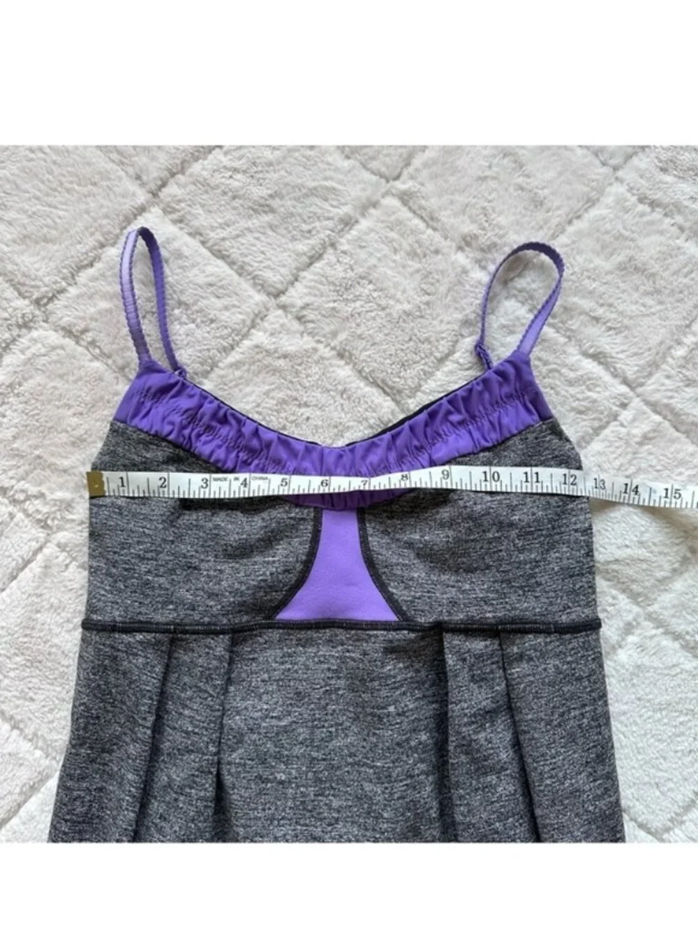 Lululemon | Gray and Purple Yogi Dance Tank Top | Size 6